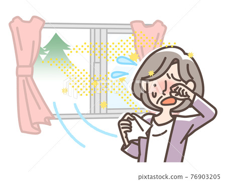 Pollen coming in through the window, grandmother Pollen coming in through the window, grandmother 76903205
