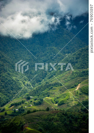 Beautiful Fansipan mountain landscape 76903897