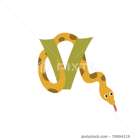 Viper Animal Alphabet Symbol English Letter V Stock Illustration 76904219 Pixta