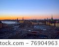 Stockholm winter sunset 76904963
