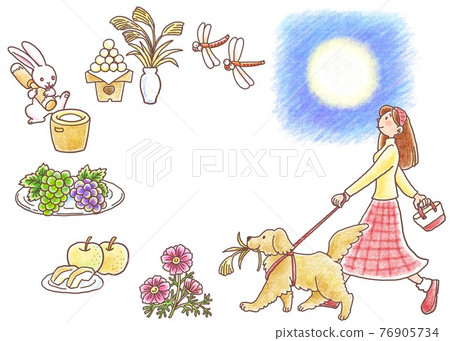 September illustration cut 76905734