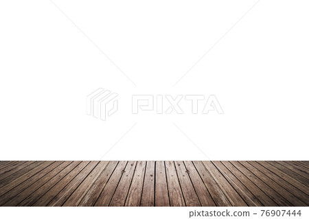Wood floor texture isolated on white background 76907444