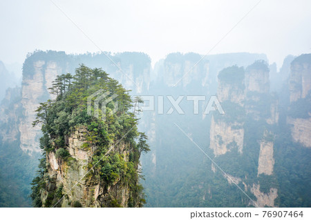 Rock column in Zhangjiajie National forest park 76907464