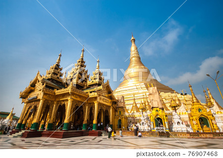 The Shwedagon Pagoda in Yangon, Myanmar The Shwedagon Pagoda in Yangon, Myanmar 76907468