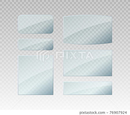 Vector glass plates isolated. Vector glass plates isolated. 76907924