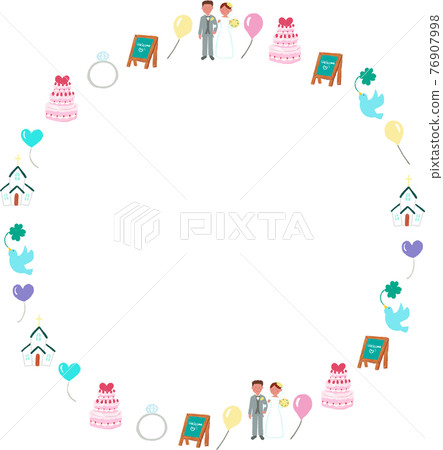 Acrylic wedding round frame Acrylic wedding round frame 76907998