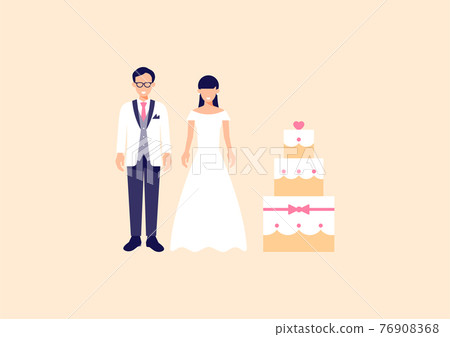 Bride and Bride Illustrations-Vectorset 76908368