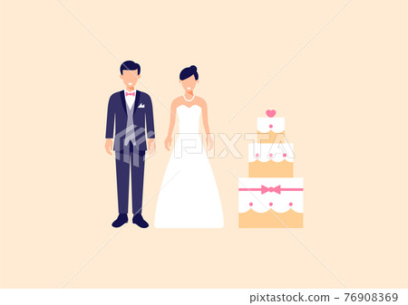 Bride and Bride Illustrations-Vectorset 76908369