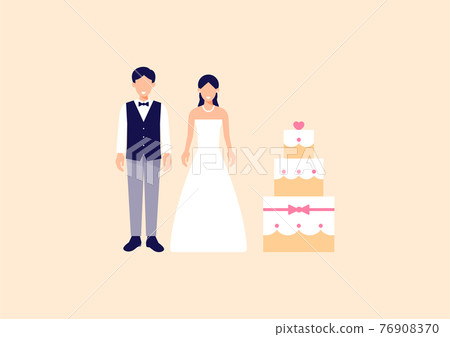 Bride and Bride Illustrations-Vectorset 76908370