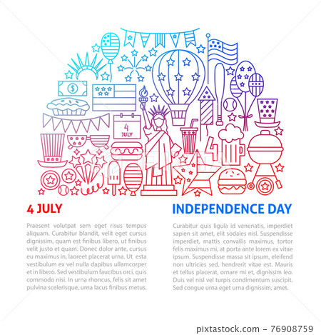 4 July USA Line Template 76908759
