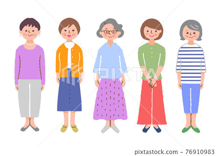 5 senior women whole body 5 senior women whole body 76910983