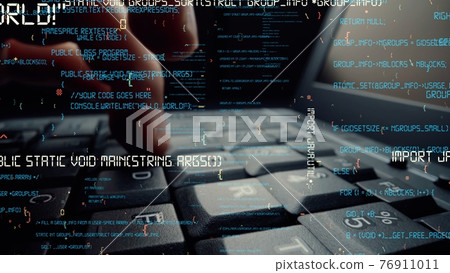 Creative visual of computer programming coding and software development 76911011