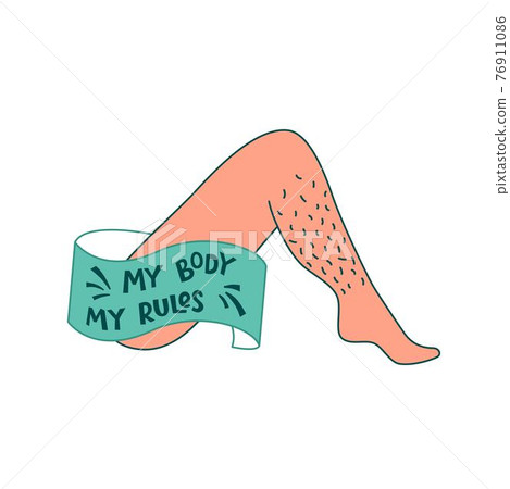 Feminist and body positive vector sticker. My body my rules handwritten phrase with ribbon on women leg. Lettering quotes, type, font isolated on white background for poster, banner. Feminist and body positive vector sticker. My body my rules handwritten phrase with ribbon on women leg. Lettering quotes, type, font isolated on white background for poster, banner. 76911086