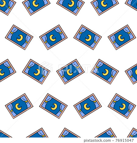 night window landscape seamless pattern textile... - Stock Illustration ...