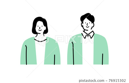 笑臉女性和男性 76915302