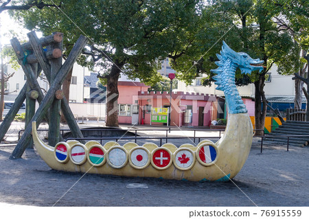 Dinosaur model (Dragon ship) in Shinagawa Ward Children's Forest Park Dinosaur model (Dragon ship) in Shinagawa Ward Children's Forest Park 76915559