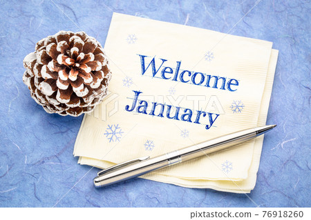 Welcome January - tex ton napkin 76918260