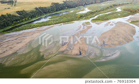 Niobrara River in Nebraska - aerial view Niobrara River in Nebraska - aerial view 76918304