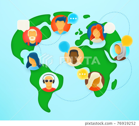 International temwork via internet connction. Online dialog with the team International temwork via internet connction. Online dialog with the team 76919252