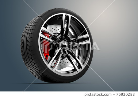 Isolated tire mockup 76920288