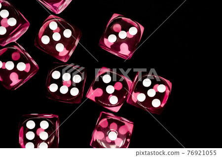 Dice black background 76921055