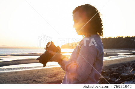 Adventure Travel Photographer at West Pacific Ocean Coast. 76921943