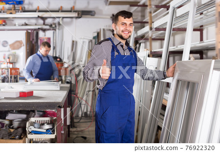 Adult workers with different PVC windows Adult workers with different PVC windows 76922320