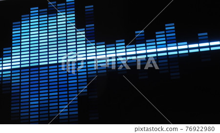 Music Equalizer bar. Audio waveform equalizer on screen black background. Music or sound wave on monitor. colorful sound visualizer abstract. gradient spectrum music graph. Digital graph glow in dark. Music Equalizer bar. Audio waveform equalizer on screen black background. Music or sound wave on monitor. colorful sound visualizer abstract. gradient spectrum music graph. Digital graph glow in dark. 76922980