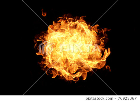 Fire flames isolated on black background Fire flames isolated on black background 76925367