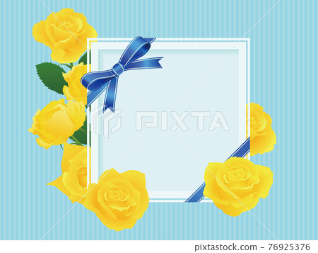 Father's Day yellow rose character frame material 76925376
