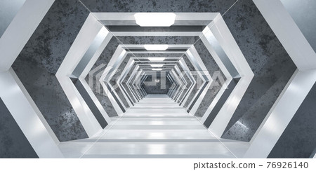 white modern futuristic sci-fi space station hallway tunnels 3d render illustration white modern futuristic sci-fi space station hallway tunnels 3d render illustration 76926140