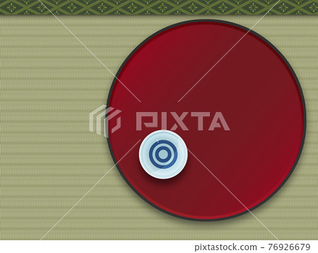 烤漆托盤日本酒榻榻米背景材料 76926679