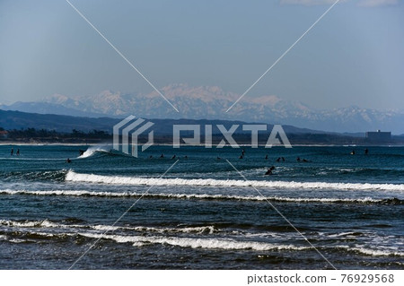 春天的日本海景色 春天的日本海景色 76929568