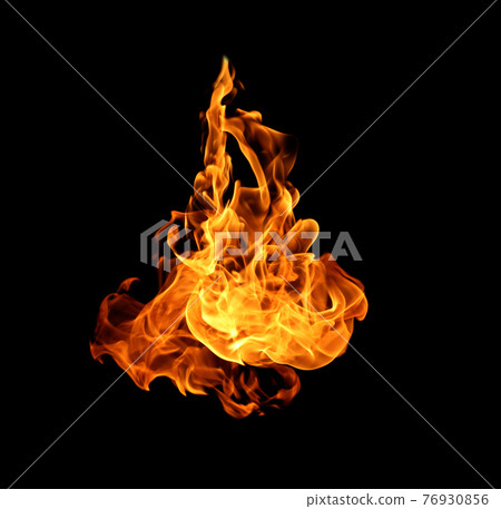 Fire flames collection isolated on black background Fire flames collection isolated on black background 76930856