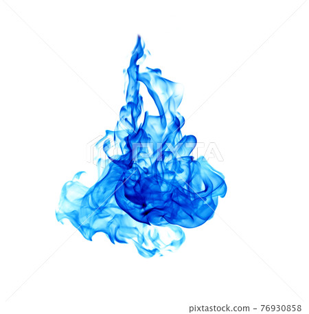 blue flames isolated on white background blue flames isolated on white background 76930858