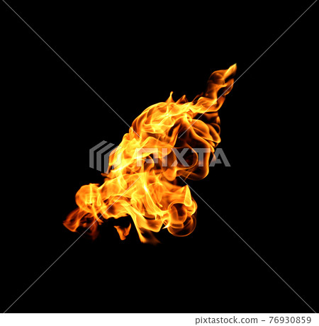 Fire flames collection isolated on black background Fire flames collection isolated on black background 76930859