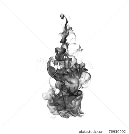 Black smoke isolated on white background Black smoke isolated on white background 76930902