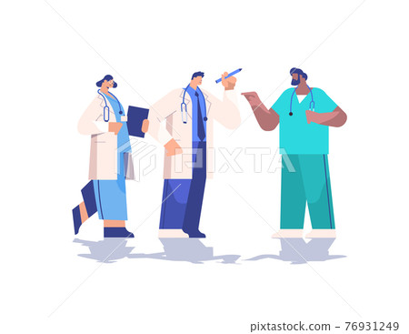 mix race doctors team in uniform discussing during meeting medicine healthcare concept mix race doctors team in uniform discussing during meeting medicine healthcare concept 76931249