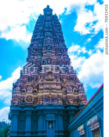 Hindu temple tower in Colombo. Sri Lanka. Hindu temple tower in Colombo. Sri Lanka. 76933458