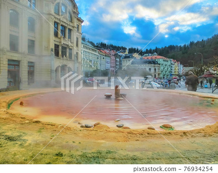 Fountain with hot springs Fountain with hot springs 76934254