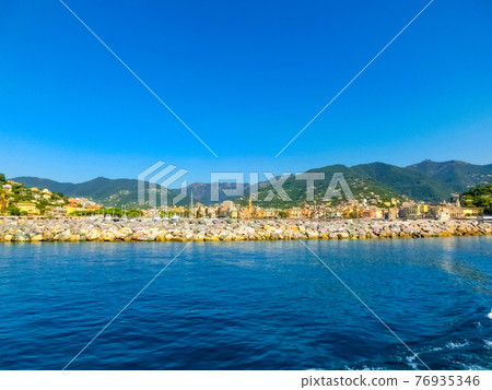 Travel view of town Rapallo at Italy Travel view of town Rapallo at Italy 76935346
