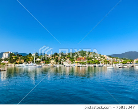 Travel view of town Rapallo at Italy Travel view of town Rapallo at Italy 76935347