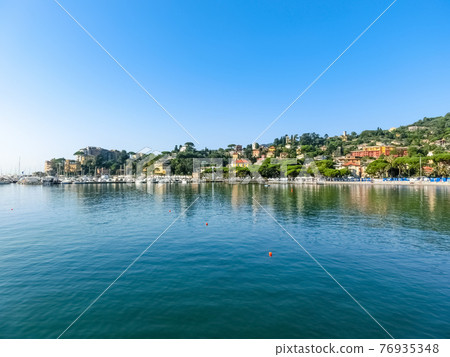 Travel view of town Rapallo at Italy Travel view of town Rapallo at Italy 76935348