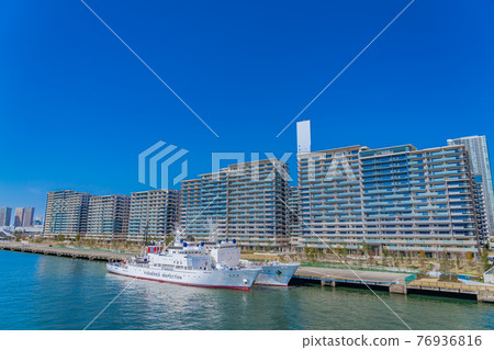 Tokyo cityscape Harumi district redevelopment (Harumi flag) Tokyo cityscape Harumi district redevelopment (Harumi flag) 76936816