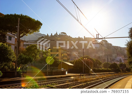 Small train station at Rapallo town, Italy Small train station at Rapallo town, Italy 76937155
