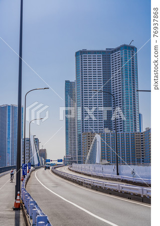 Cityscape of Tokyo Scenery around Tsukiji Ohashi Cityscape of Tokyo Scenery around Tsukiji Ohashi 76937868