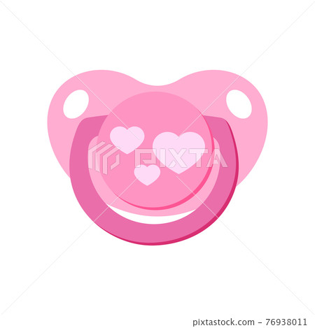 Pacifier baby dummy vector icon isolated on white background. 76938011