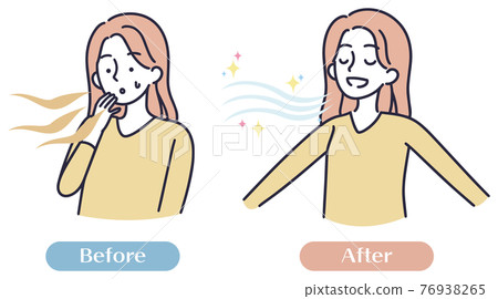 口臭女性例證集合 口臭女性例證集合 76938265