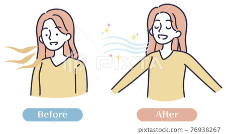 口臭女性例證集合 76938267