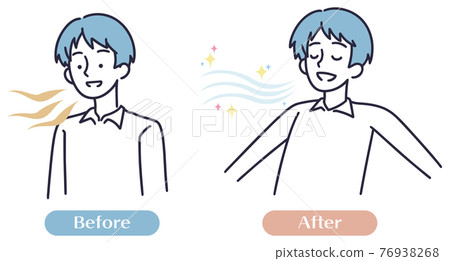 口臭男性例證 76938268